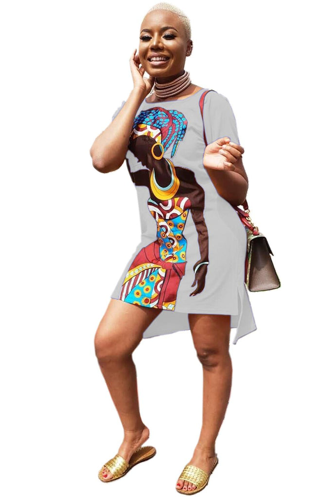 African Print Casual Dress