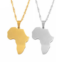 Load image into Gallery viewer, Africa map necklace