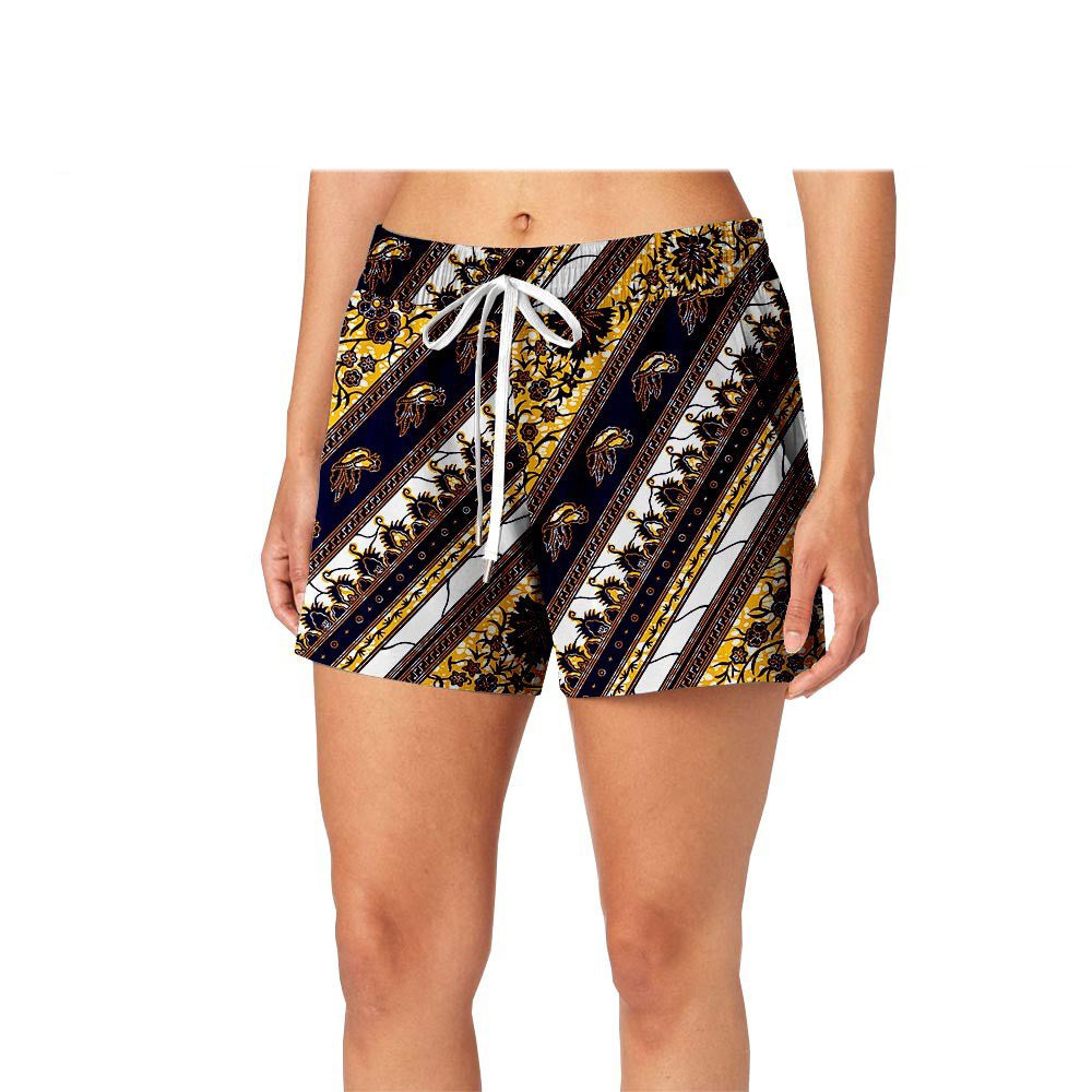 Printed cotton batik shorts