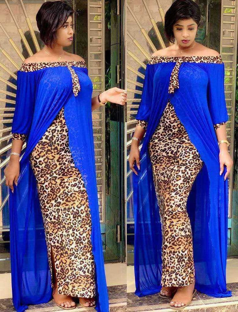 African Two-Piece loose chiffon suit
