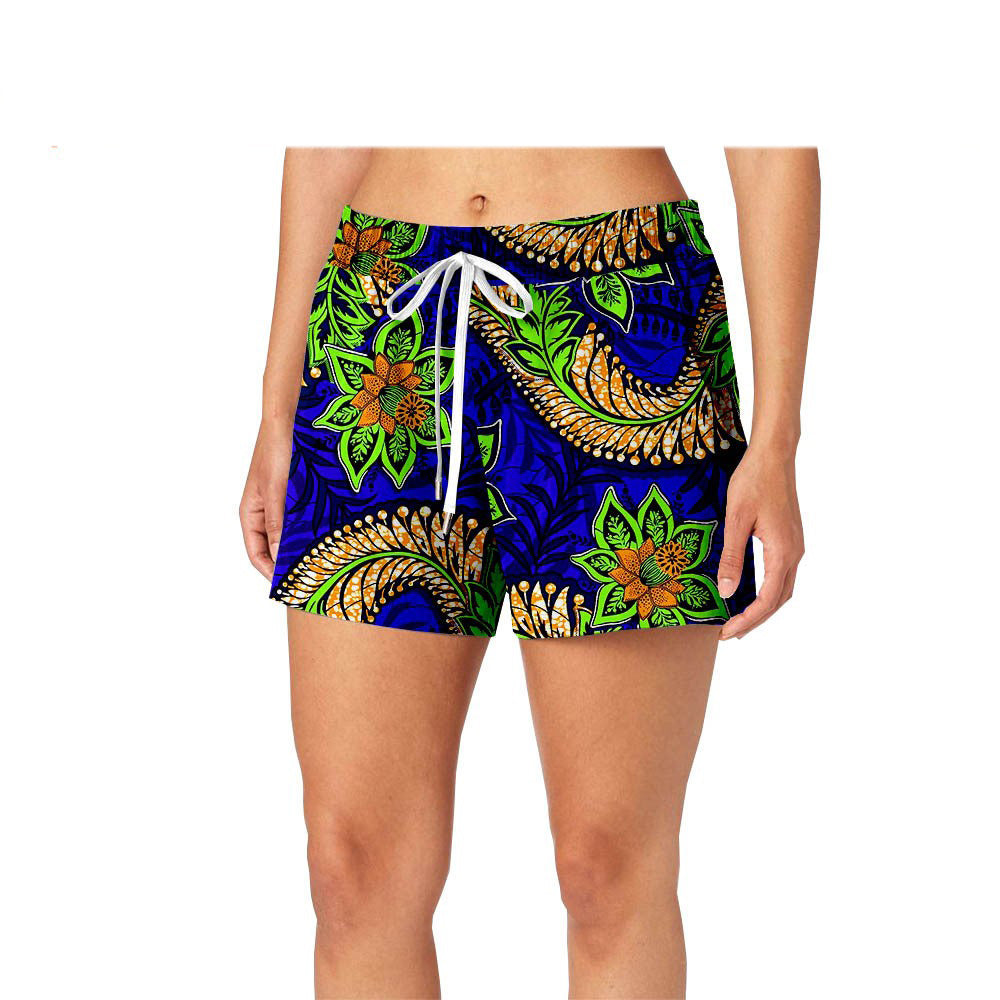 Printed cotton batik shorts