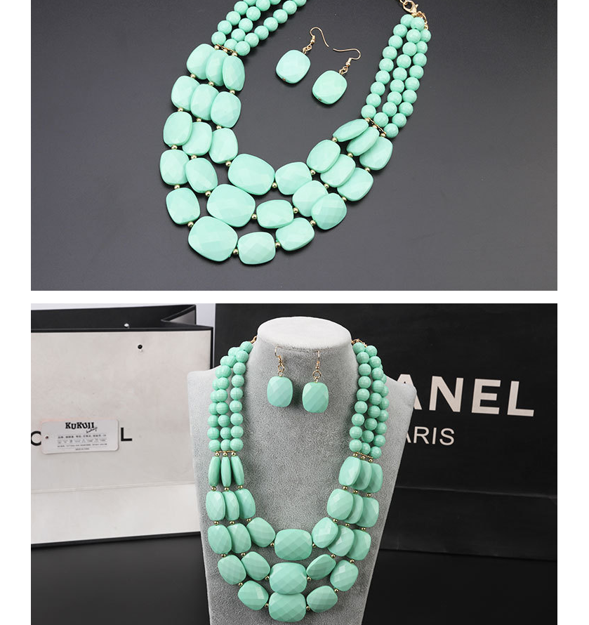 African Bib Beads Jewelry Set