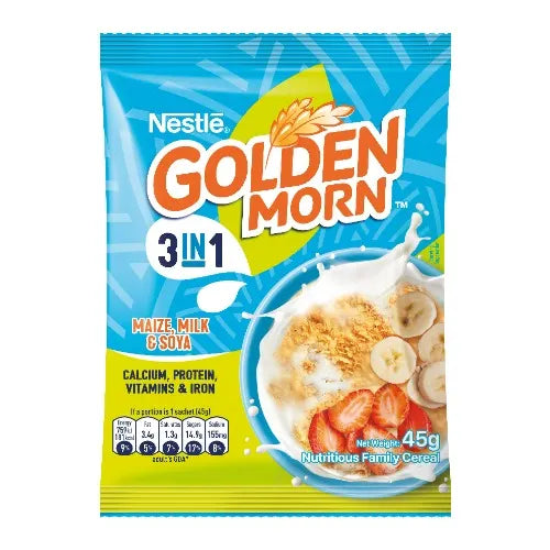 Golden Morn Cereal – 45g × 10, 600g or 900g