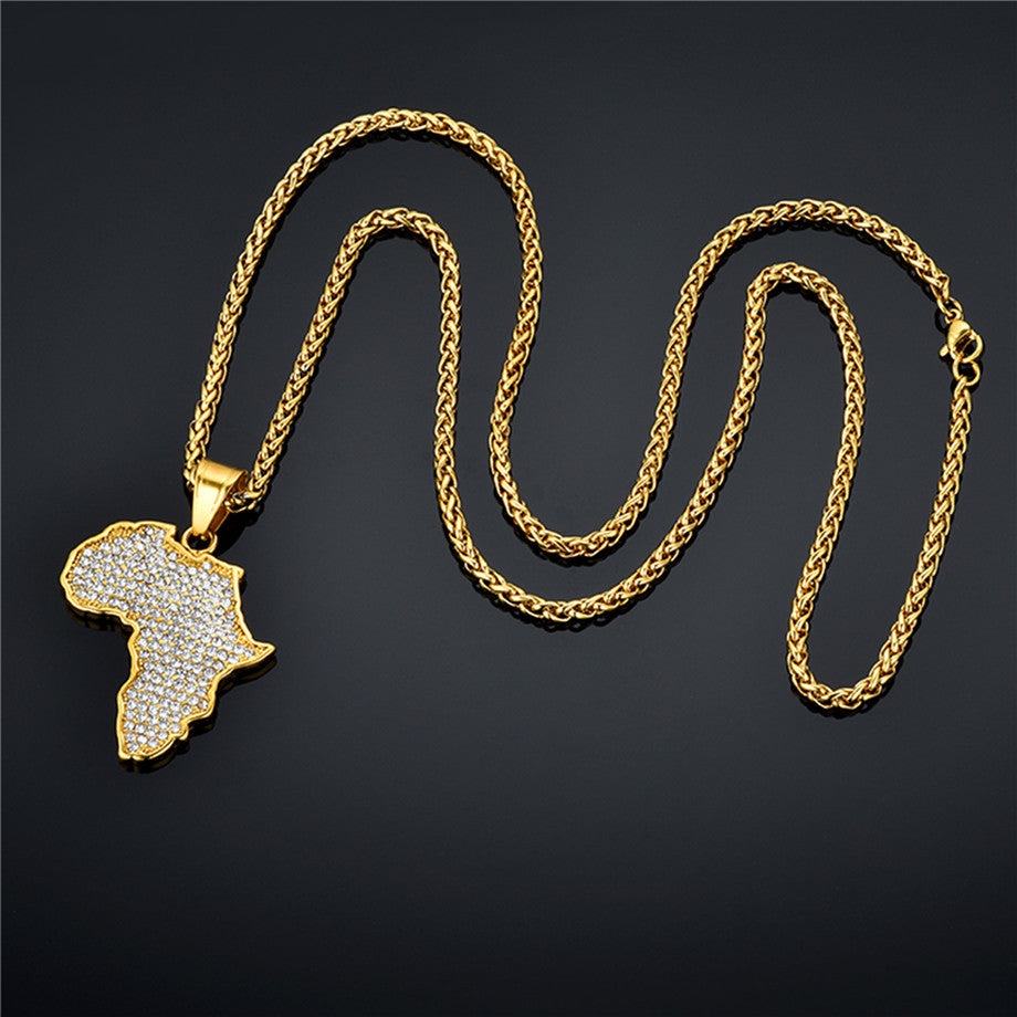 African Map Pendant