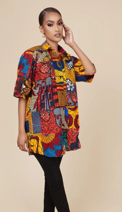 Retro African Style Printed Shirt