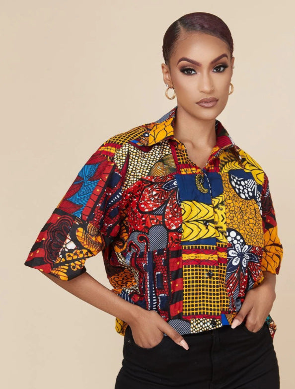 Retro African Style Printed Shirt