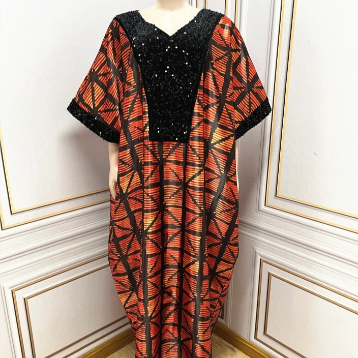 Ethnic Style Robe With Headscarf