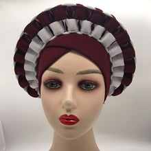 Load image into Gallery viewer, Adjustable African Color Matching Turban Hat