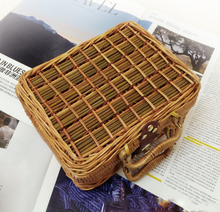 Load image into Gallery viewer, Handmade Vintage Tote Straw Bag