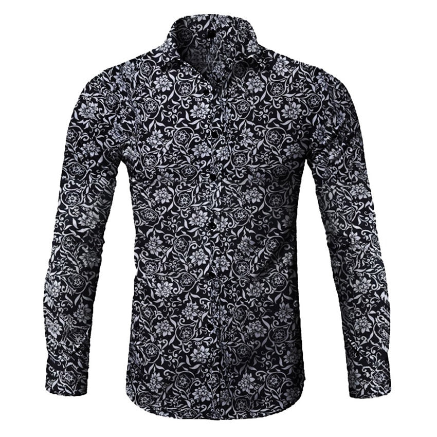 Floral Male Casual Shirts