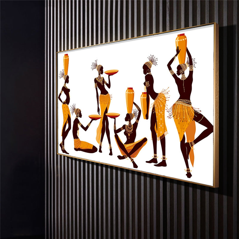 Abstract African Woman Canvas Painting