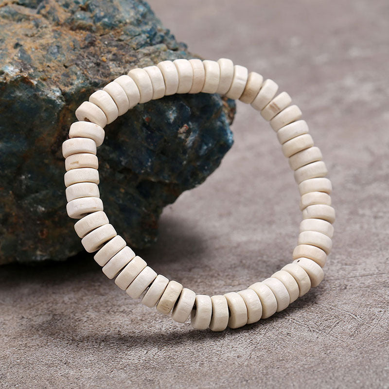 Wooden bead bracelet