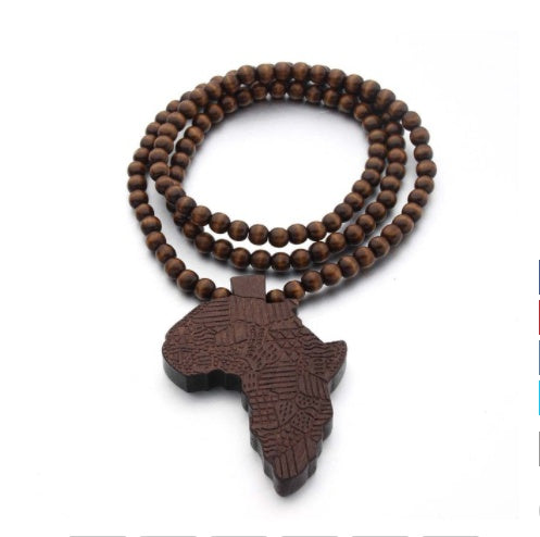 African Map Pendant Necklace