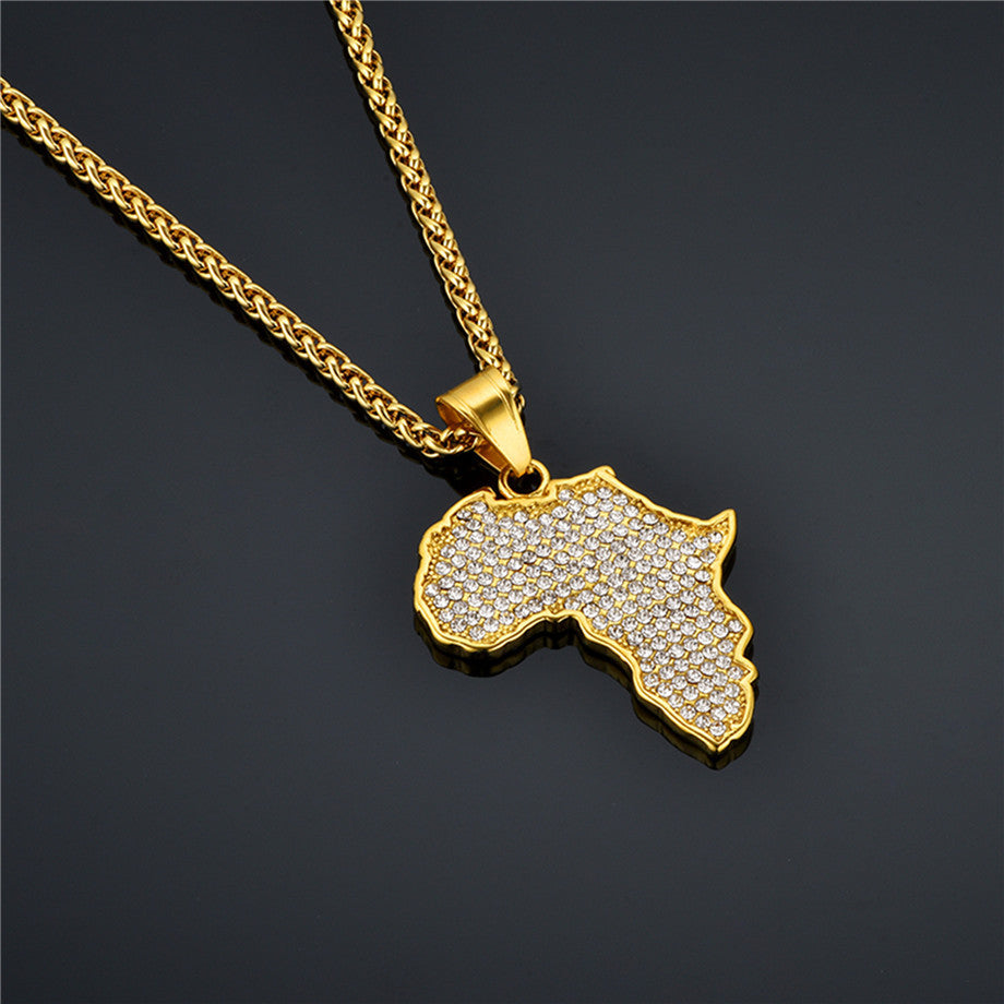 African Map Pendant