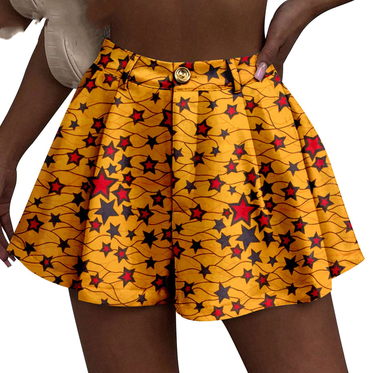 African Duplex Printing Batik Shorts