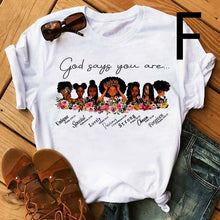 Load image into Gallery viewer, African Black Girl Print Short-sleeved T-shirt