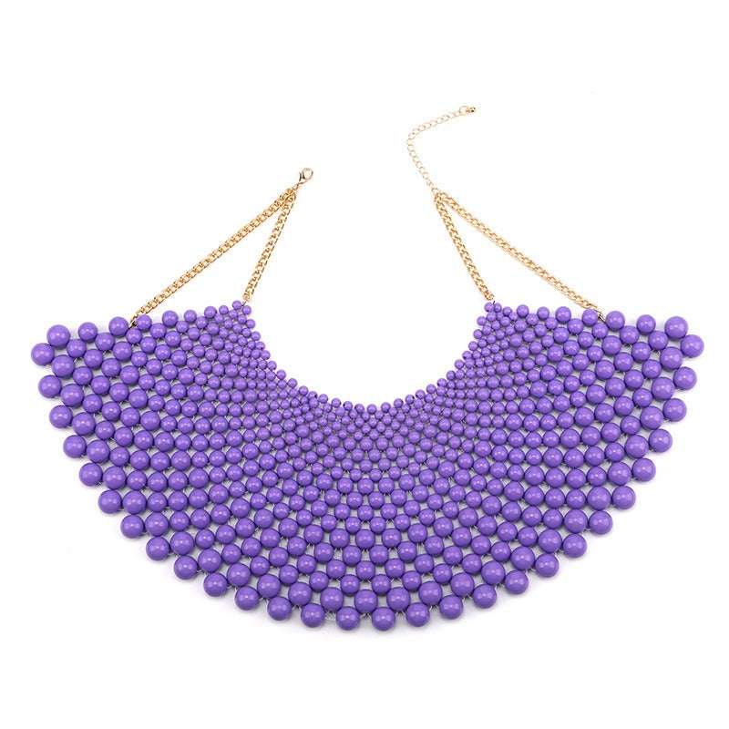 Exaggerated Exotic Plastic Bead Necklace