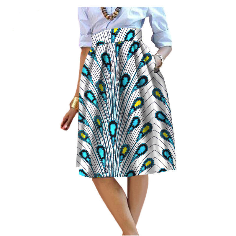 African Printed Cotton Skirt