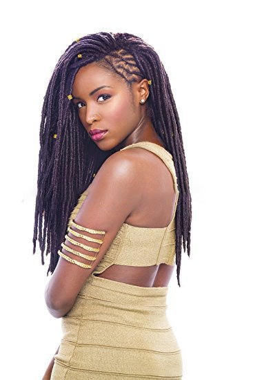 African solid braided chemical fiber wig