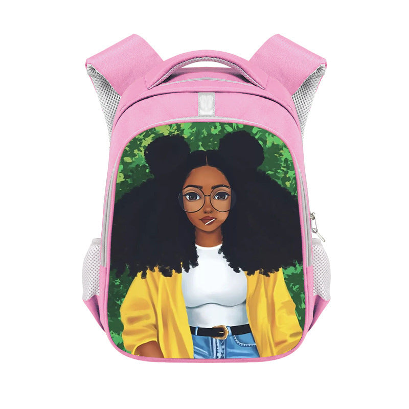 African girl backpack