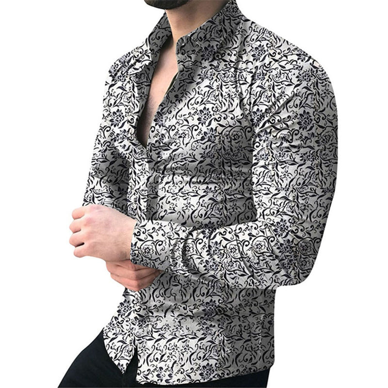 Floral Male Casual Shirts