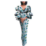 Ethnic Batik V-neck Dress