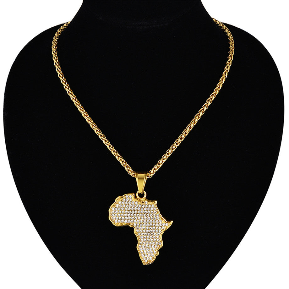 African Map Pendant