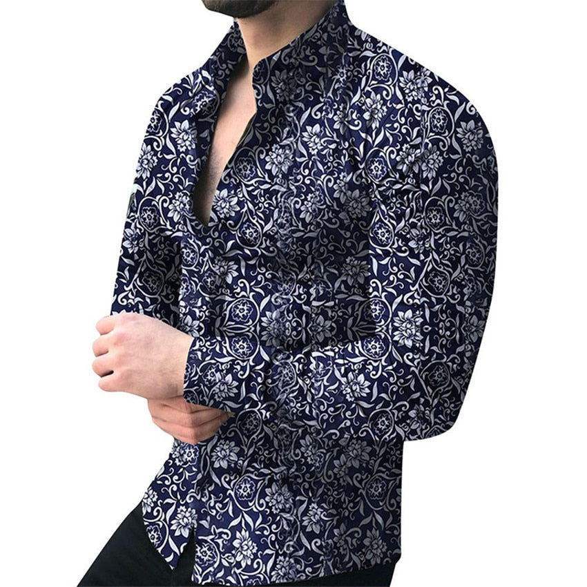 Floral Male Casual Shirts