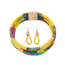Load image into Gallery viewer, Hand woven collar necklace