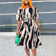 Load image into Gallery viewer, Tied African Plus Size Long Dress