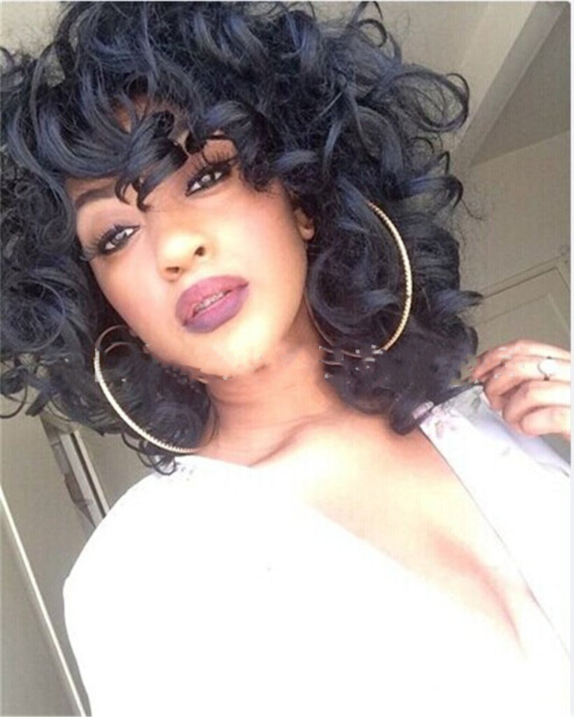 African Black Curly Wig