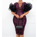 Sequined Mesh African Party Dress