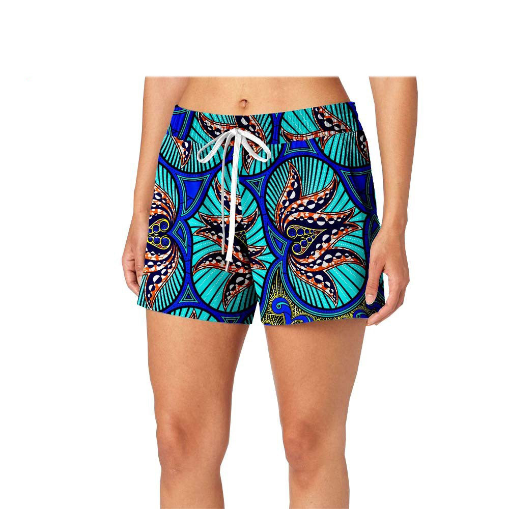 Printed cotton batik shorts