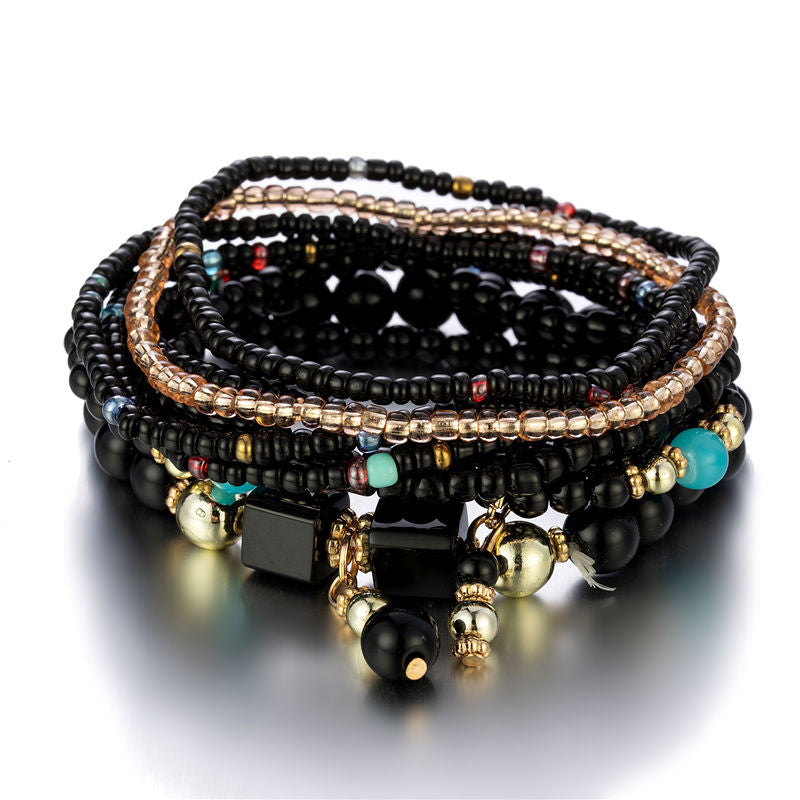 Boho Jewelry Multilayer Bracelet Creative Turquoise Beaded Jewelry Bracelet