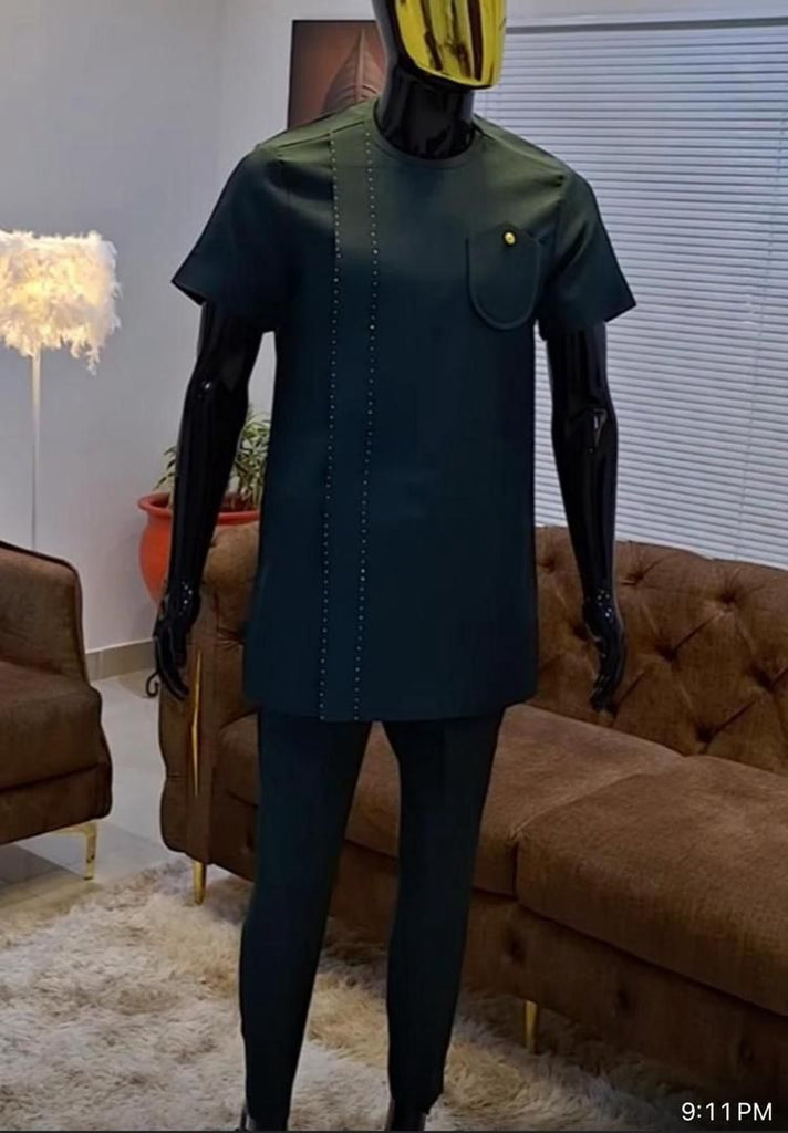 High-Class Nigerian Two-Piece Outfit