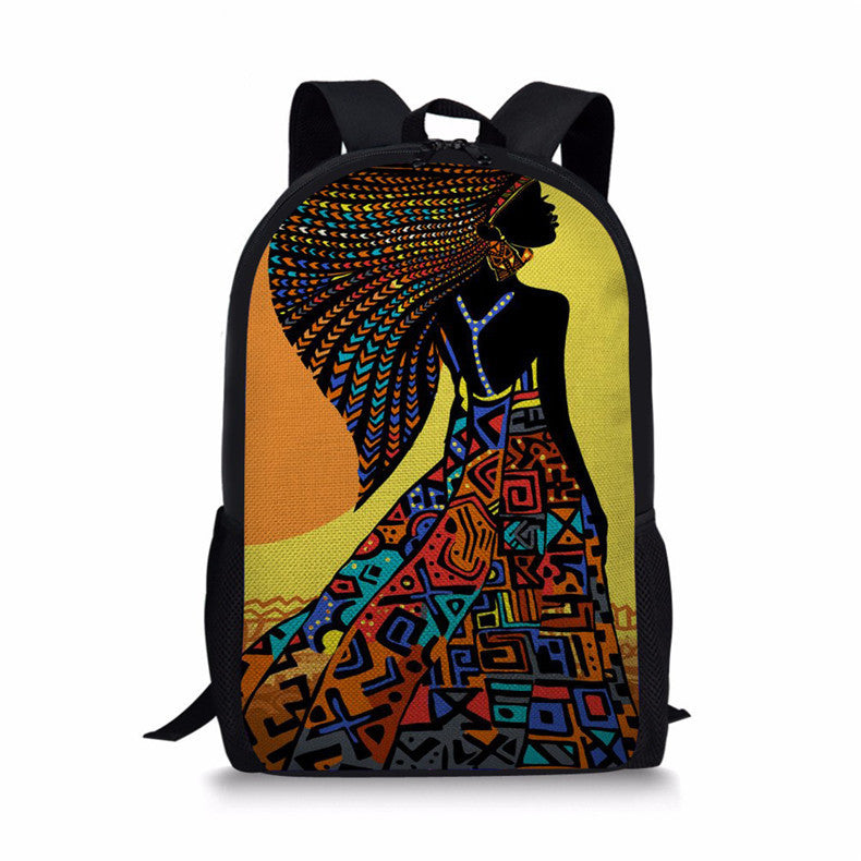 African style children's school bag