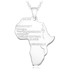 Load image into Gallery viewer, Vintage Black Stainless steel Africa Map