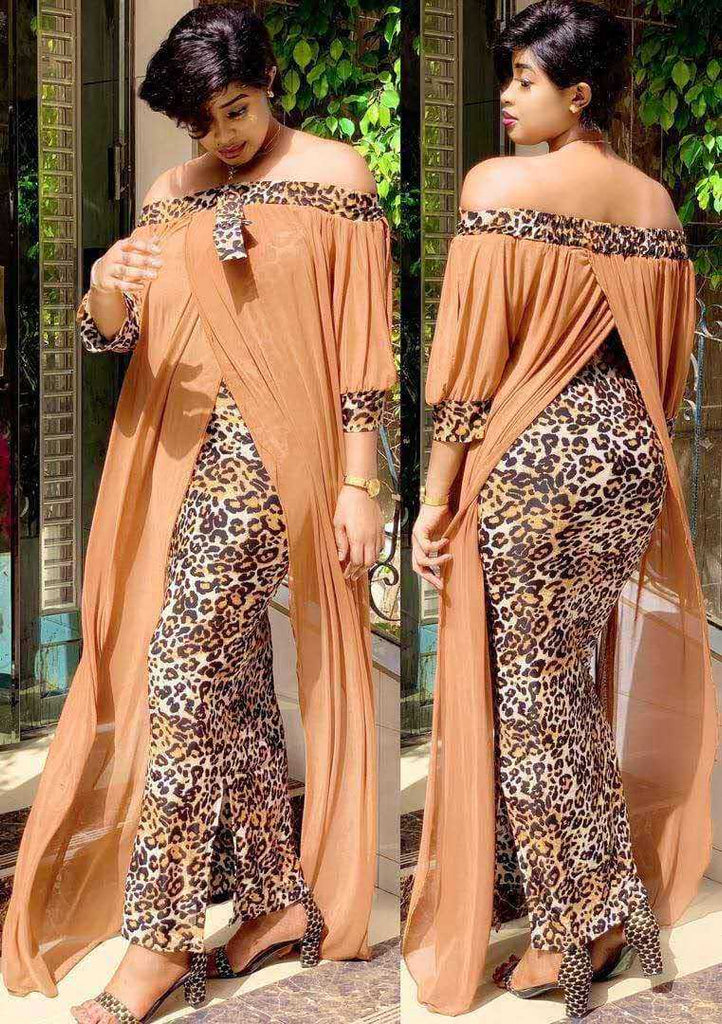 African Two-Piece loose chiffon suit