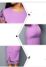 Load image into Gallery viewer, Purple Long-sleeved Dress