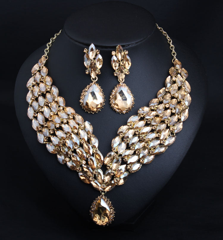 Crystal African Necklace And Earring