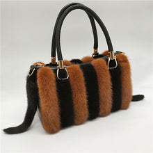Load image into Gallery viewer, Mink Fur Leather Handbags