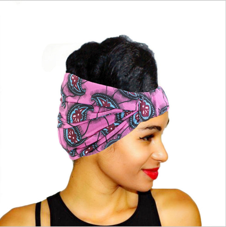 African print wide headscarf