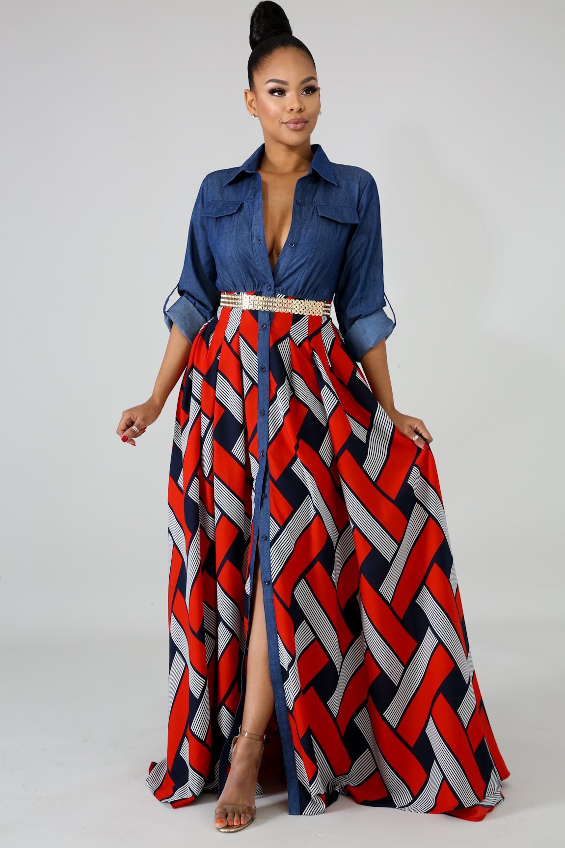 African Clothing Sleeveless Sexy Long Dress Women Cotton Print Kitenge –  Afrinspiration