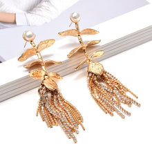 Load image into Gallery viewer, Fashion Ladies Earrings Tassel Plant Metal Jewelry