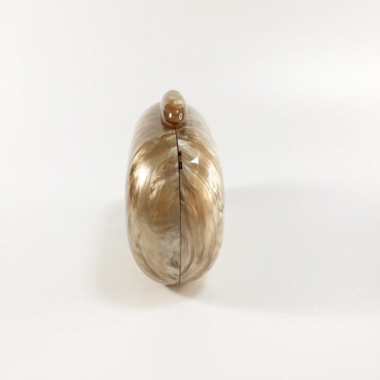 New Women's Oval Acrylic Evening Bag