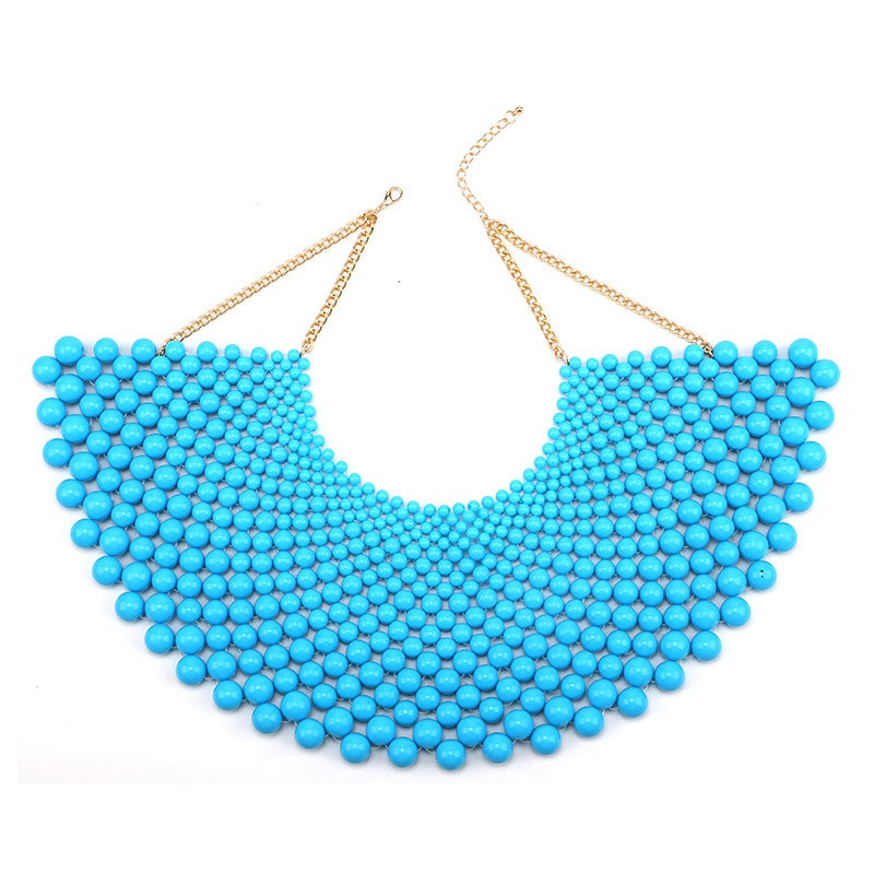 Exaggerated Exotic Plastic Bead Necklace