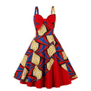 Africa Vintage Print Sleeveless Dress