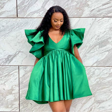 Load image into Gallery viewer, Green Vestido African Dress