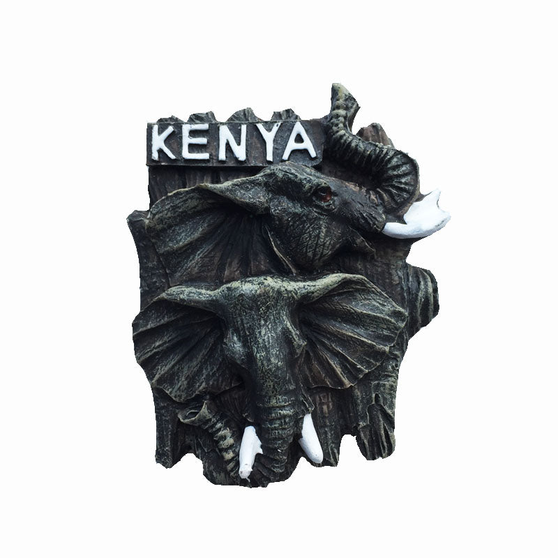 Kenya Elephant Magnet Stickers