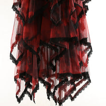 Load image into Gallery viewer, Asymmetrical Black Mesh Lace Skirt
